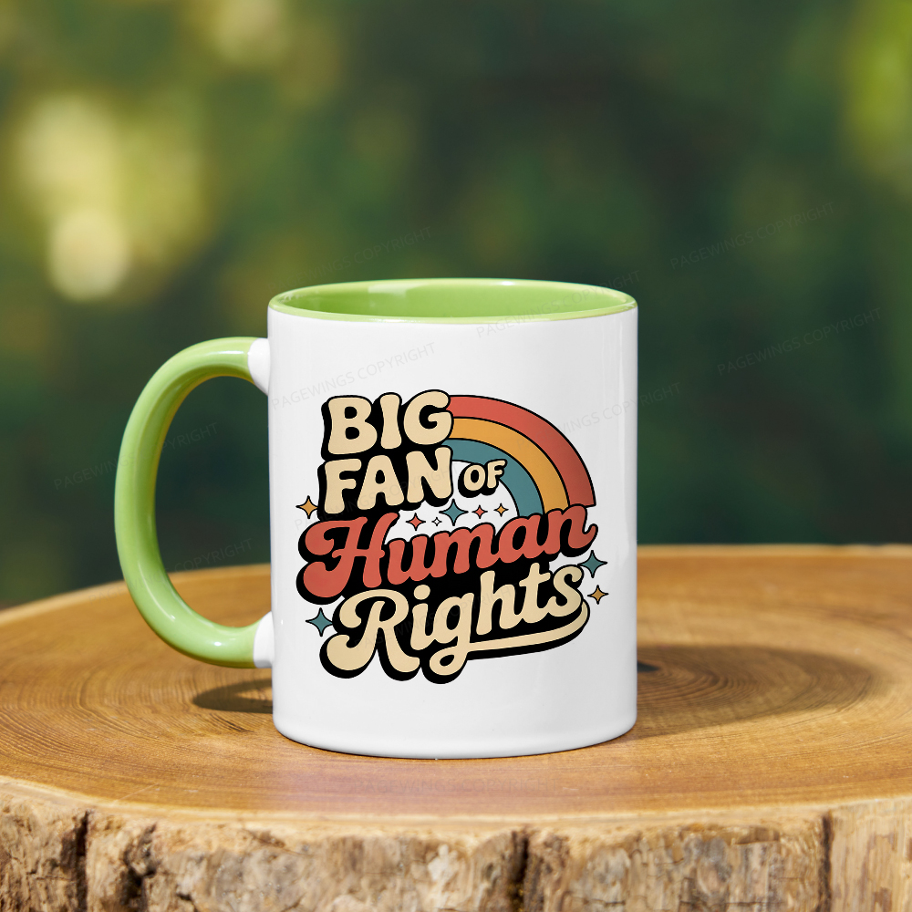Pagewings Big Fan of Human Rights Mug