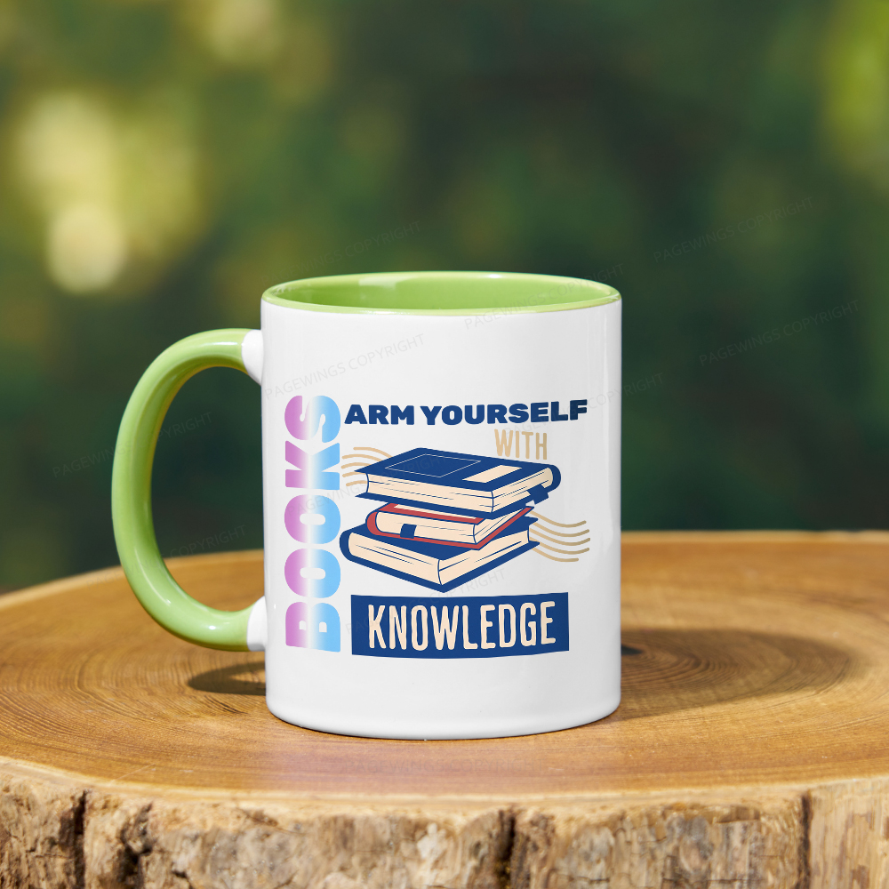 Pagewings Arm Yourself With Knowledge Mug