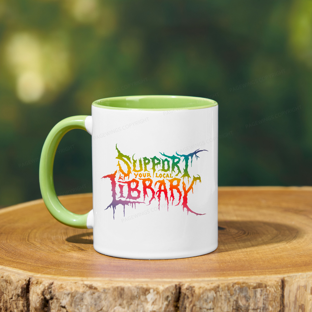 Pagewings Support Your Local Library Mug