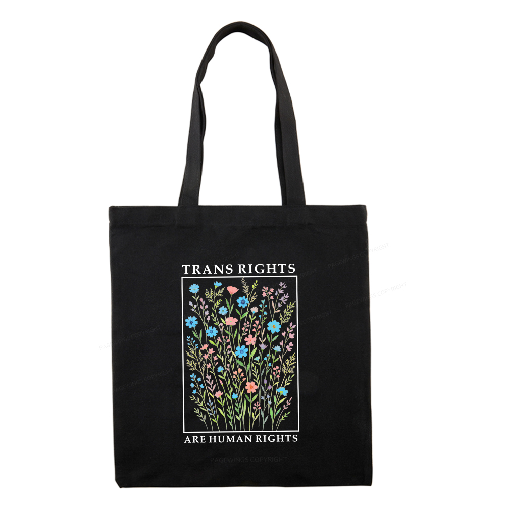 Pagewings Trans Rights Are Human Rights Tote Bag