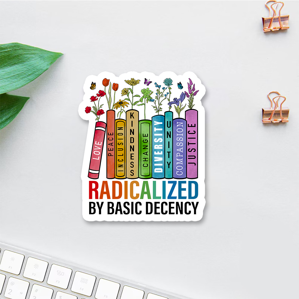 Pagewings Radicalized by Basic Decency Sticker