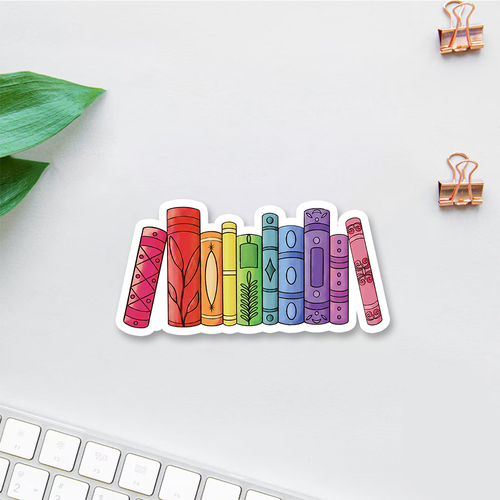 Pagewings Pride Flag Books Sticker