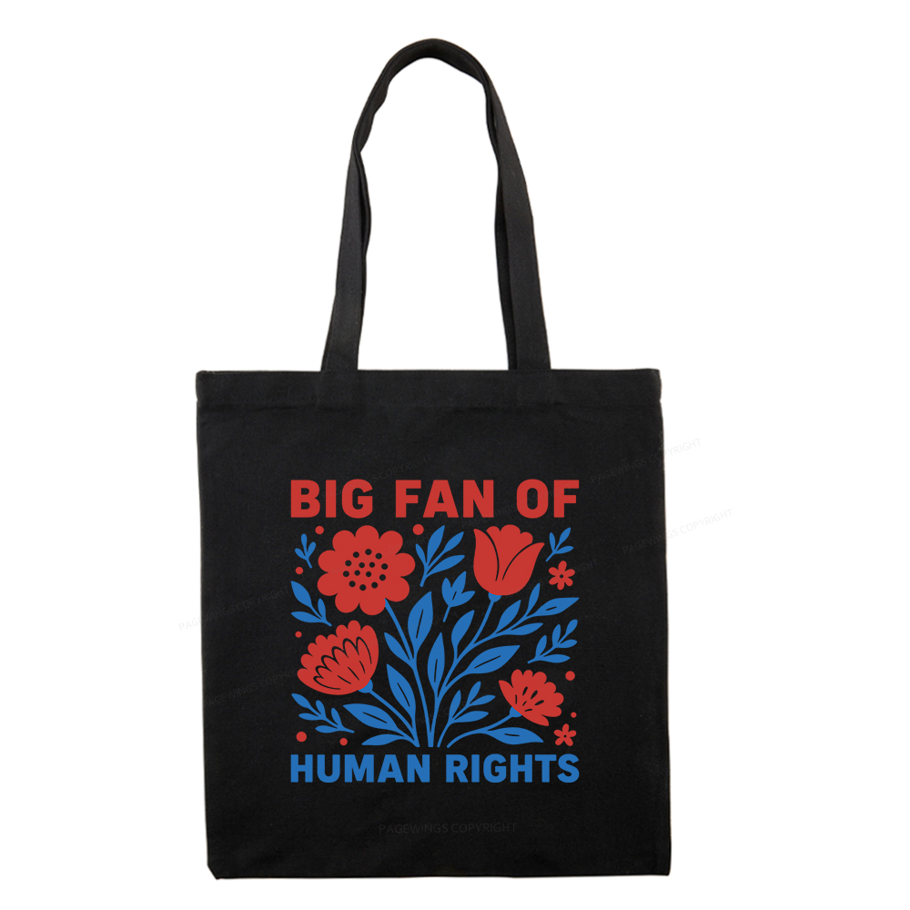 Pagewings Big Fan Of Human Rights Tote Bag