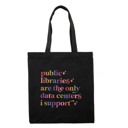 Pagewings Public libraries are the only data centers I support Tote Bag