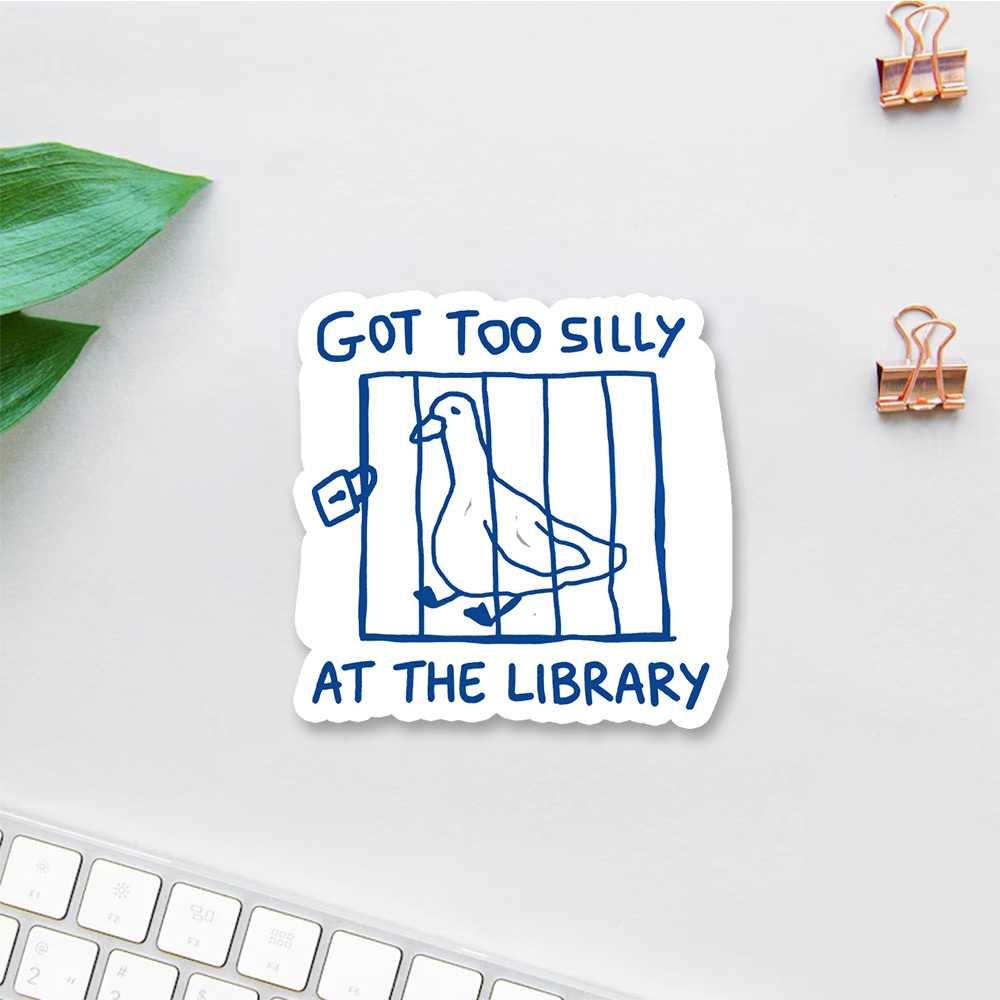 Pagewings Got Too Silly At The Library Sticker