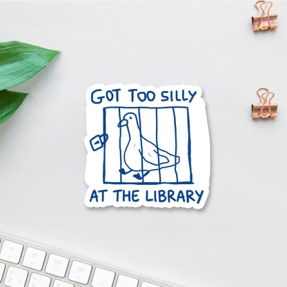 Pagewings Got Too Silly At The Library Sticker