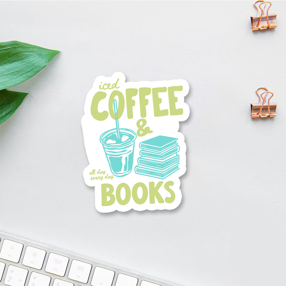 Pagewings Coffee And Books Sticker