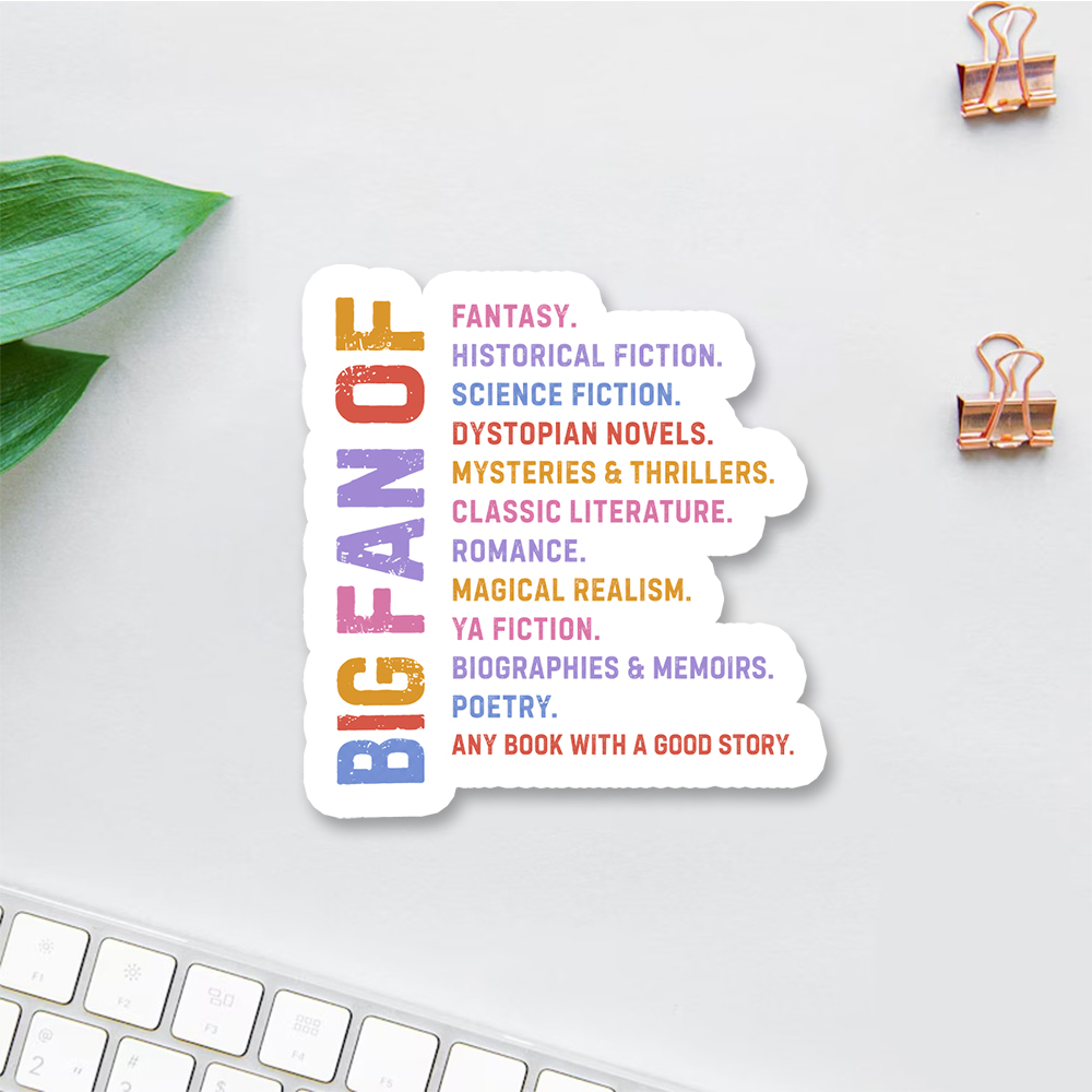Pagewings Big Fan of Books Sticker