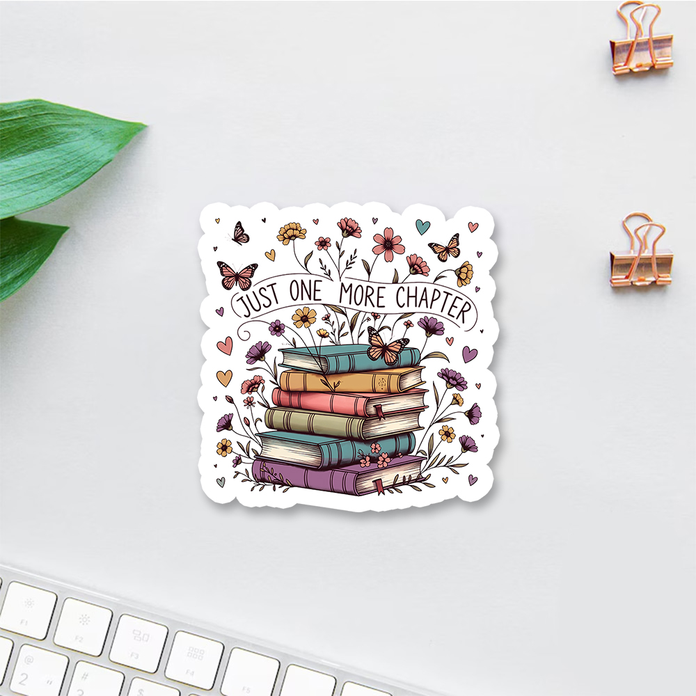 Pagewings Floral Books Sticker