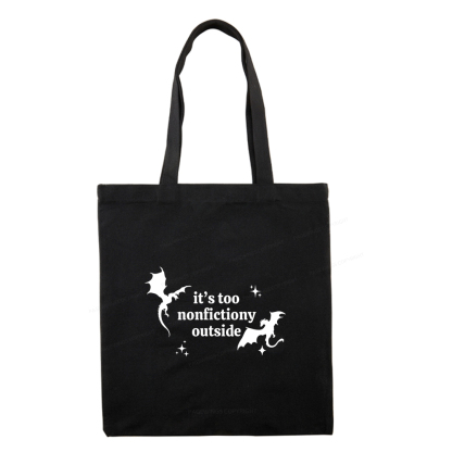 Pagewings It’s Too Nonfictiony Outside Tote Bag