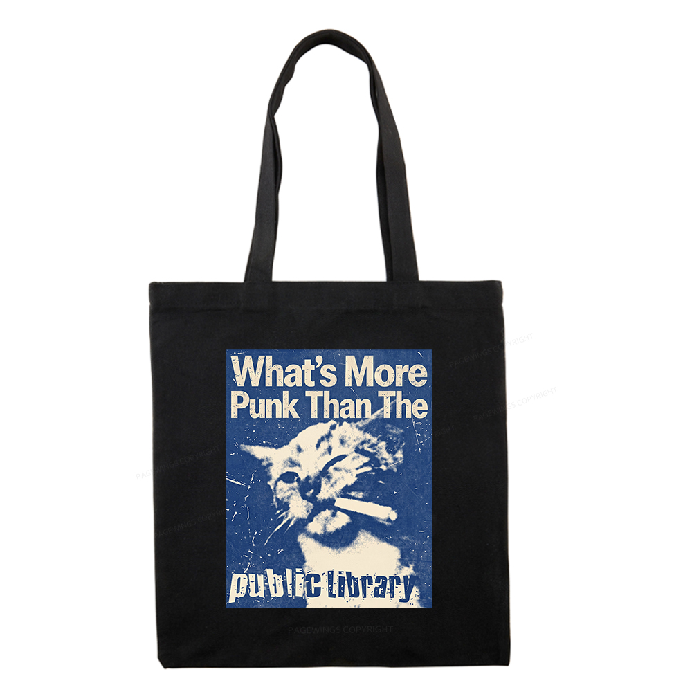 Pagewings What's More Punk Than The Public Library Tote Bag