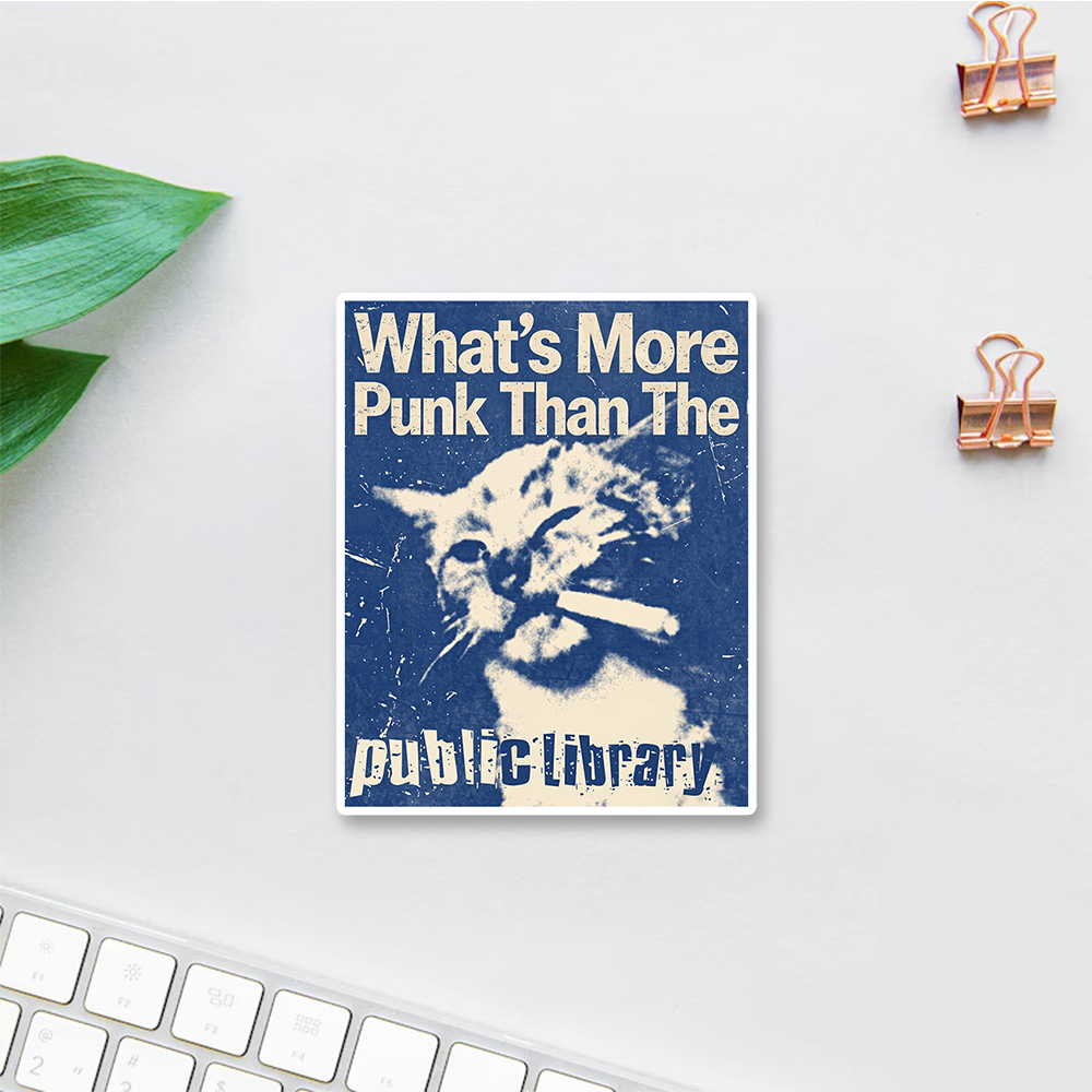Pagewings What's More Punk Than The Public Library Sticker