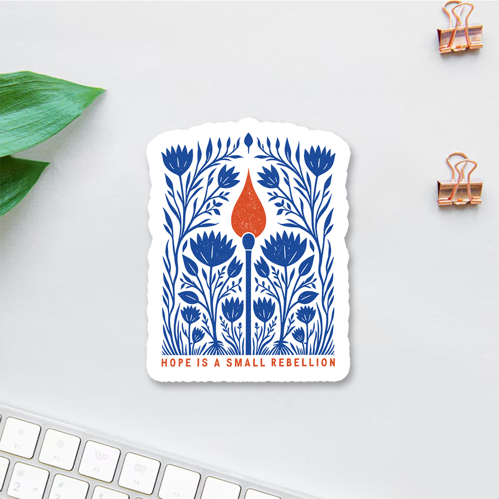 Pagewings Hope Is A Small Rebellion Sticker