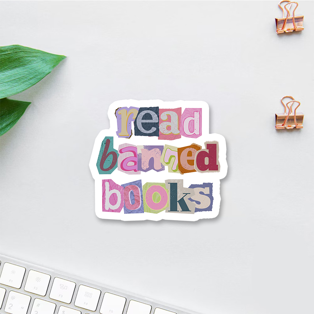 Pagewings Read Banned Books Sticker
