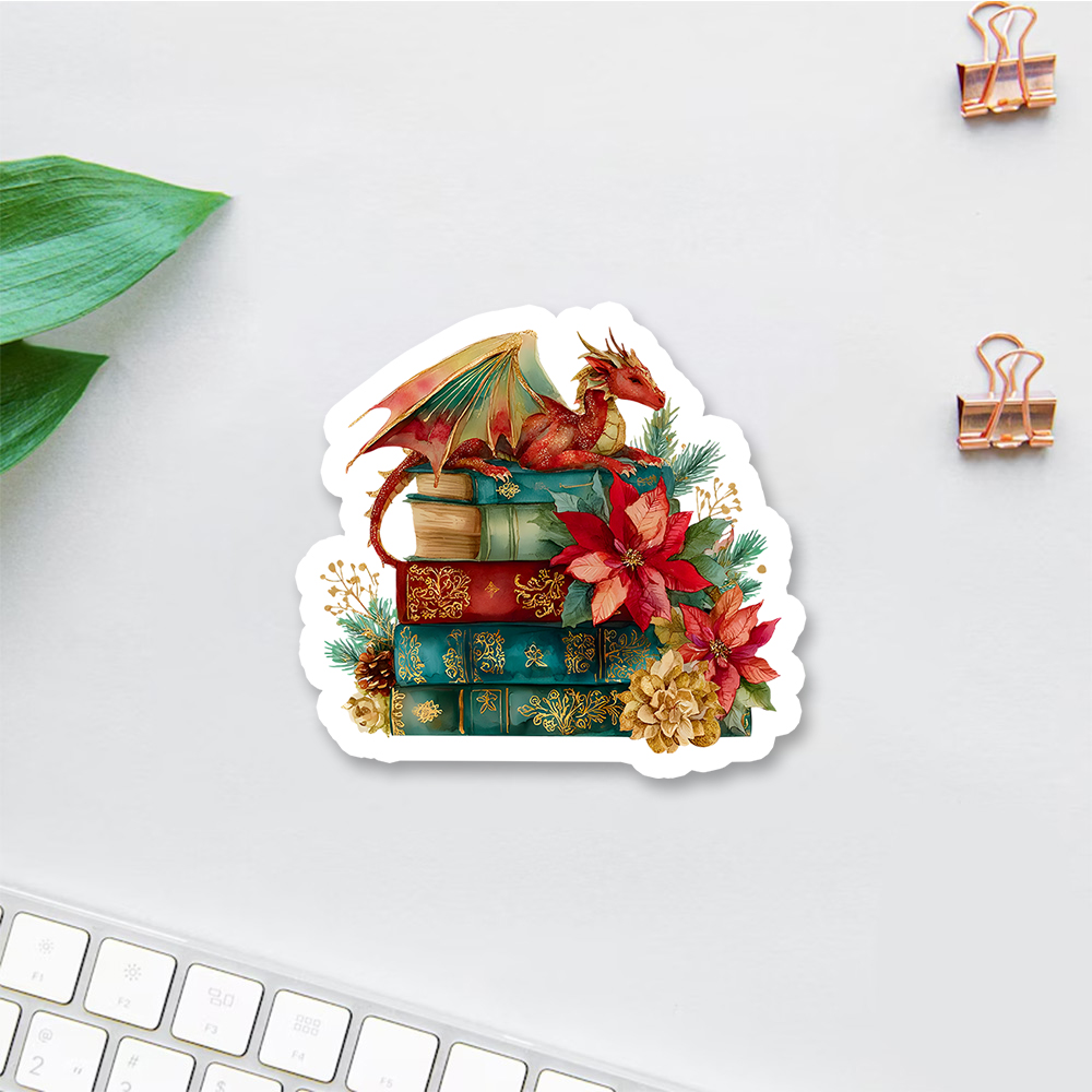 Pagewings Christmas Book Dragon Sticker