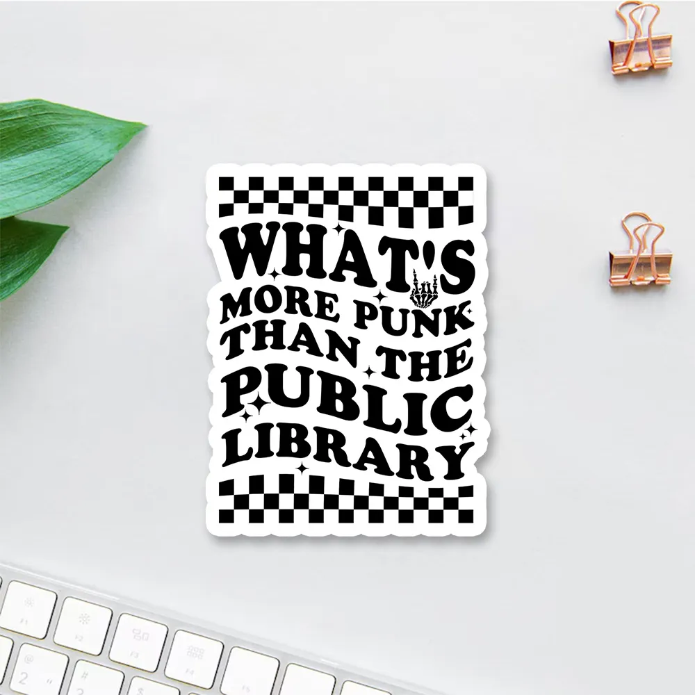 Pagewings punk the public library Sticker