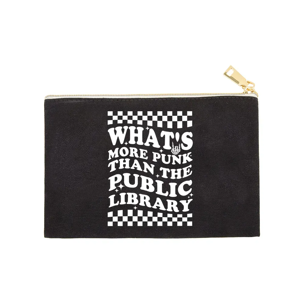 Pagewings punk the public library Pouch