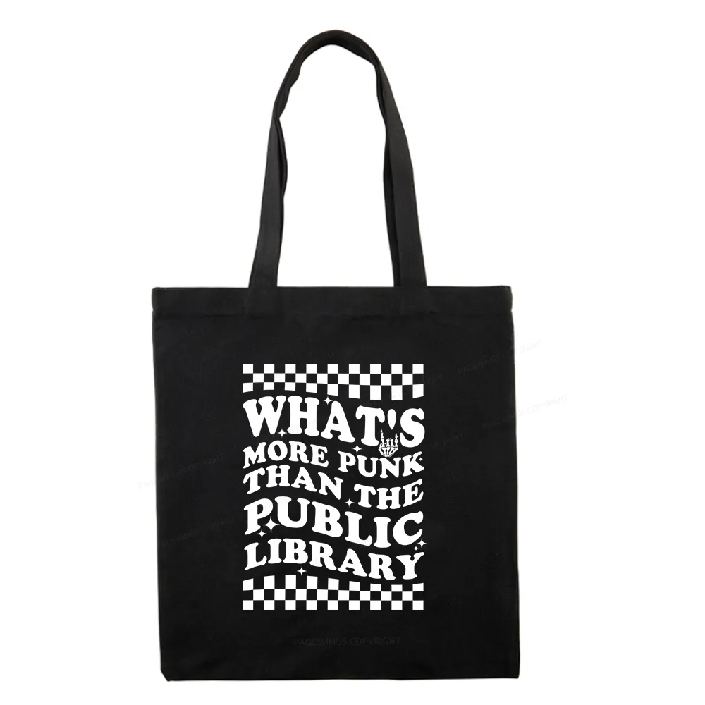 Pagewings punk the public library Tote Bag