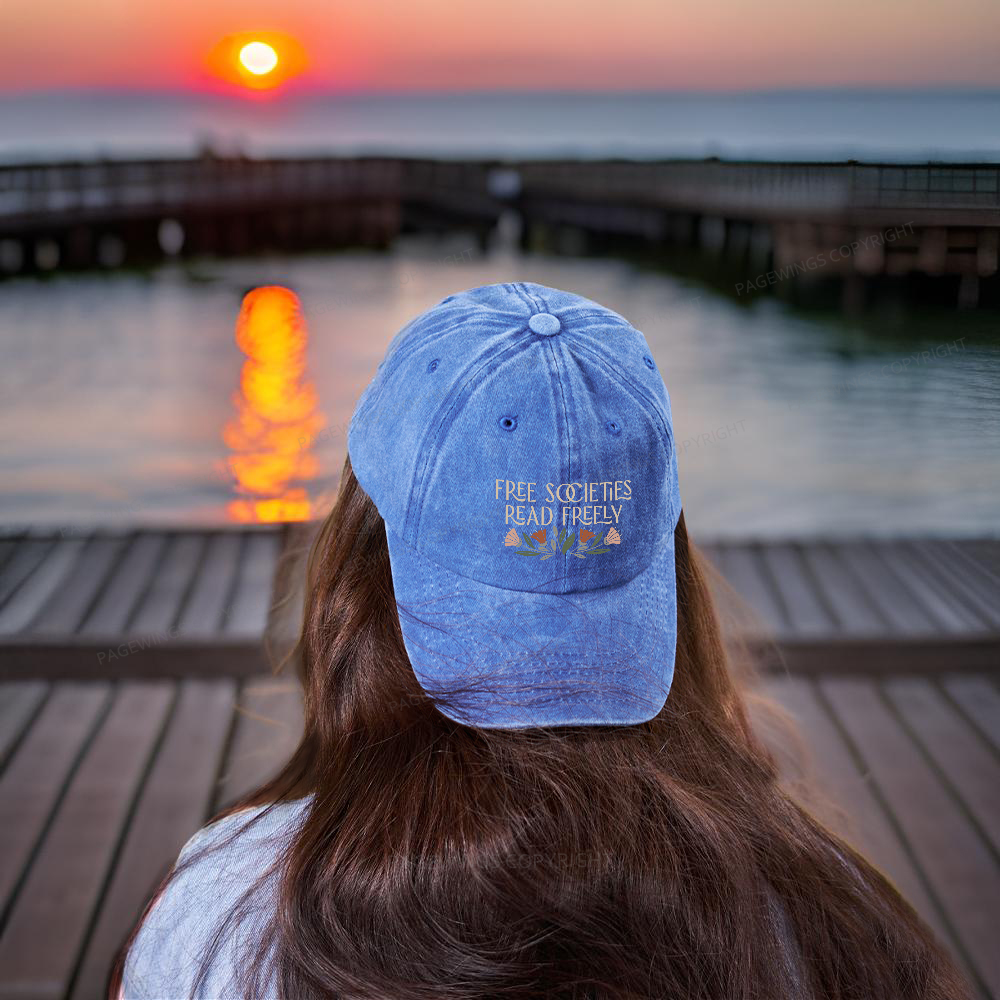 Pagewings Read Freely Washed Cap