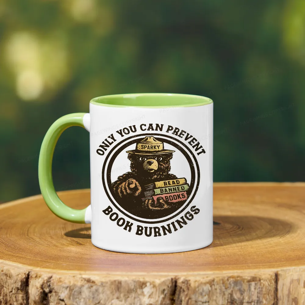 Pagewings Only You Can Prevent Book Burnings Mug