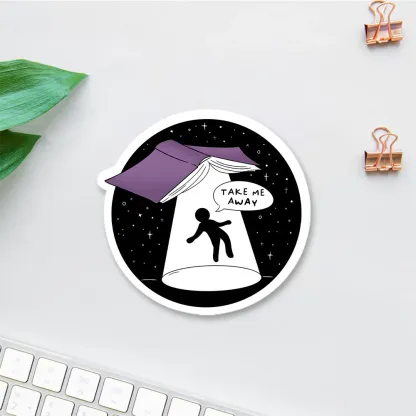 Pagewings Take Me Away Sticker