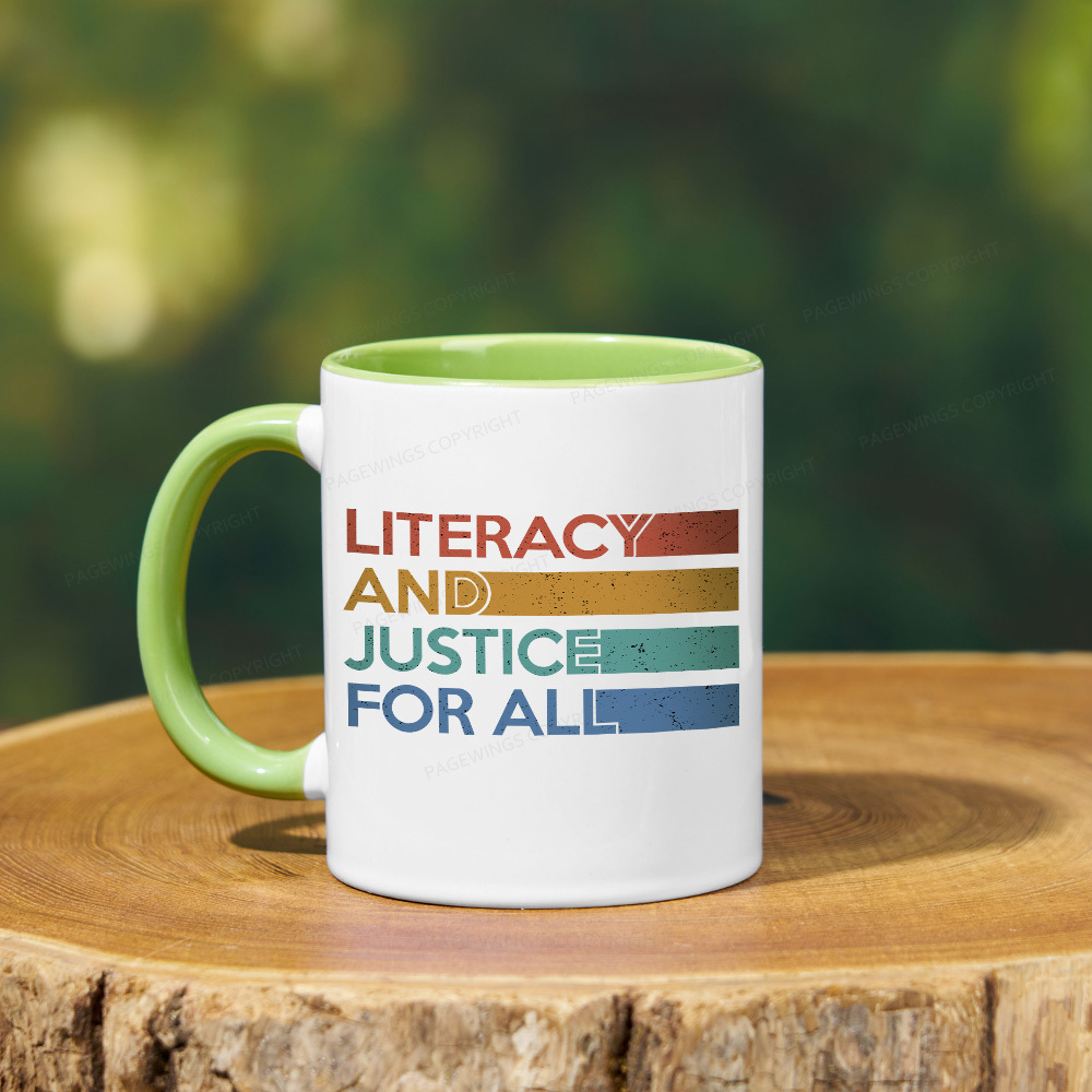 Pagewing Literacy and Justice For All Mug