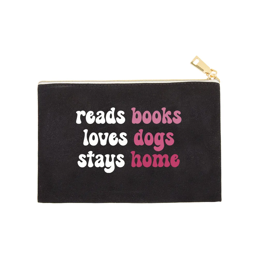 Pagewing Read Books & Love Dogs & Stay Home Pouch