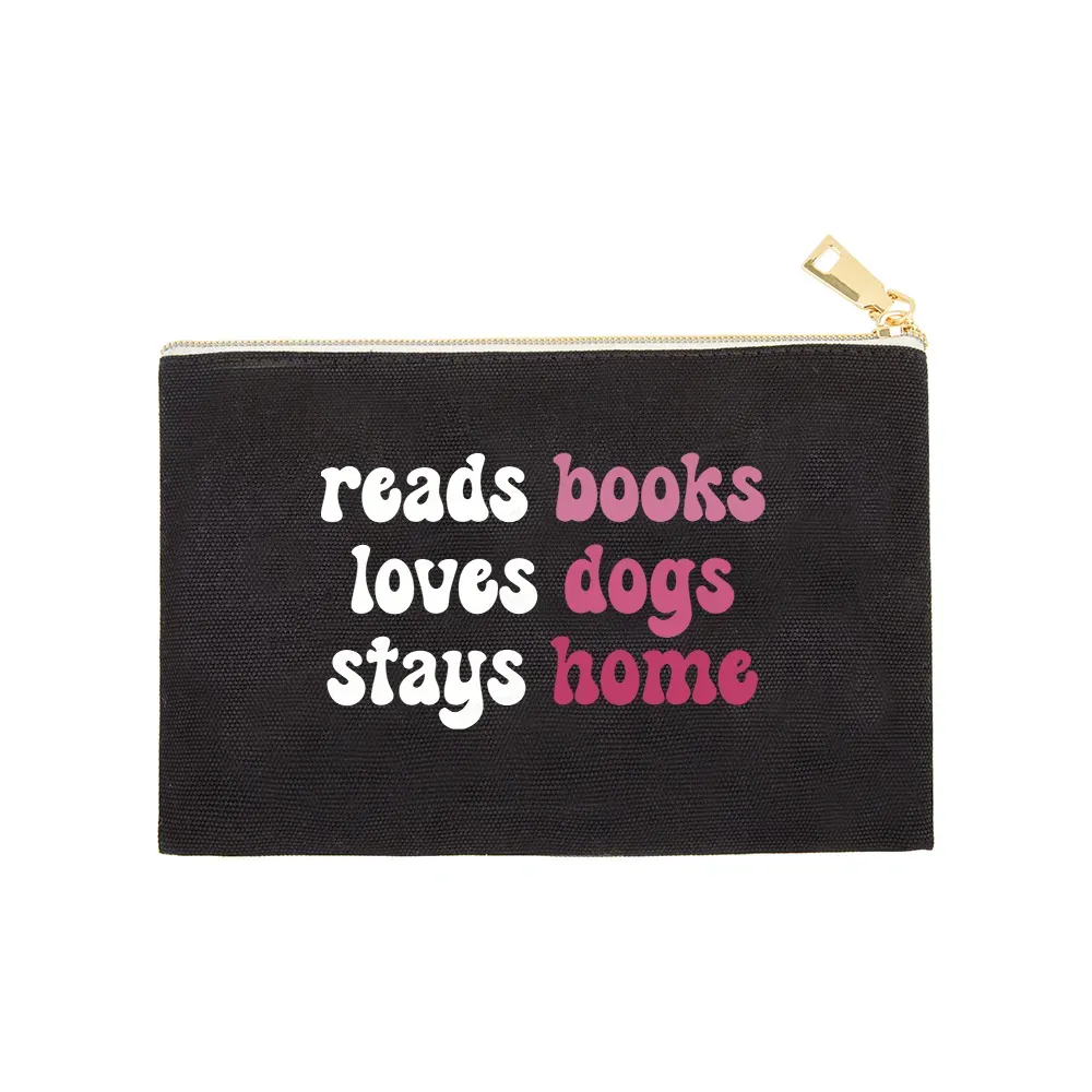 Pagewing Read Books & Love Dogs & Stay Home Pouch