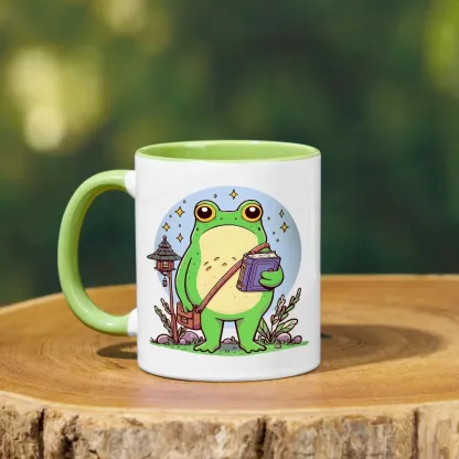 Pagewings Frog Reading Book Mug