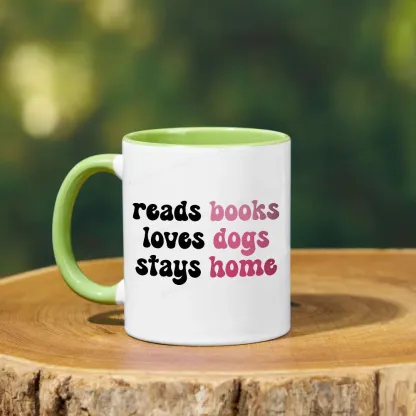 Pagewing Read Books & Love Dogs & Stay Home Mug