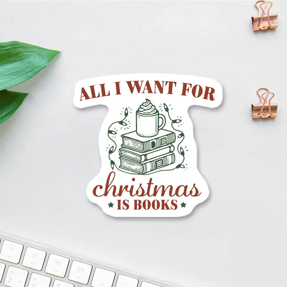 Pagewings All I Want For Christmas Is Books Sticker