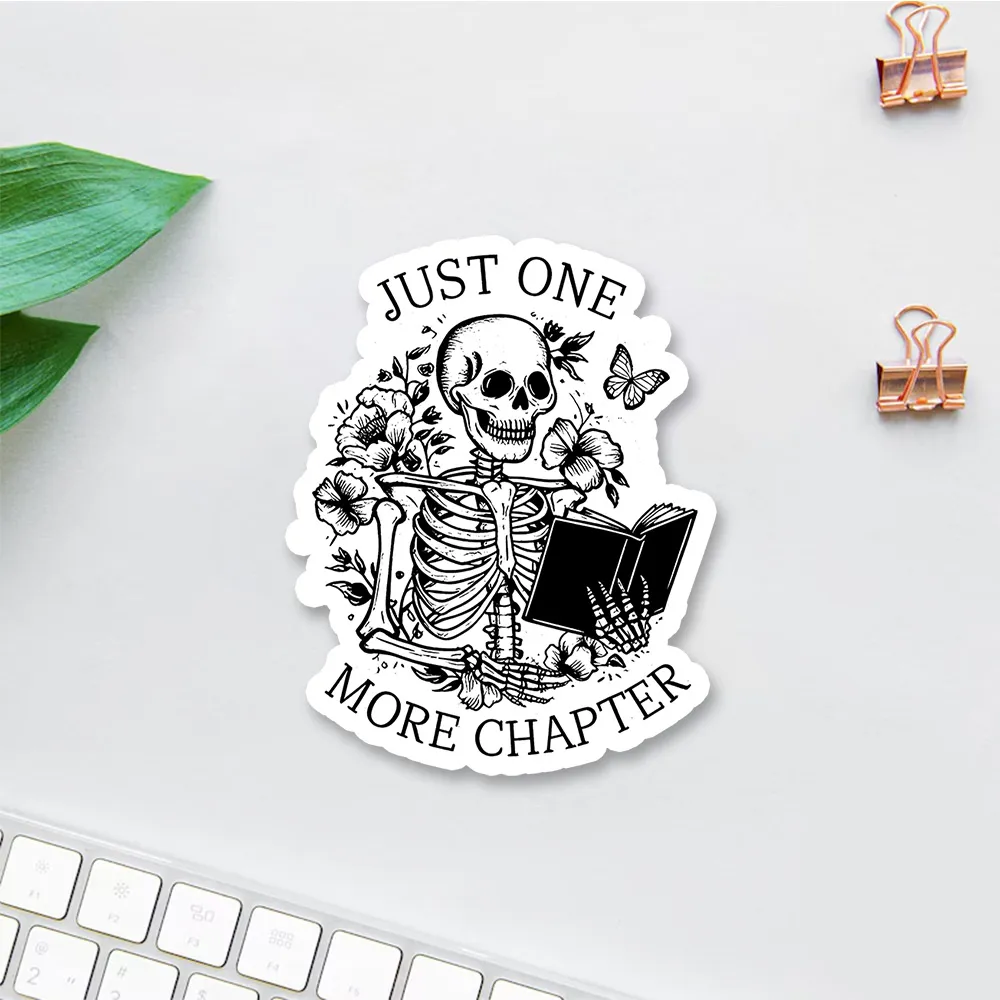 Pagewing One More Chapter Skeleton Unisex Tee Sticker