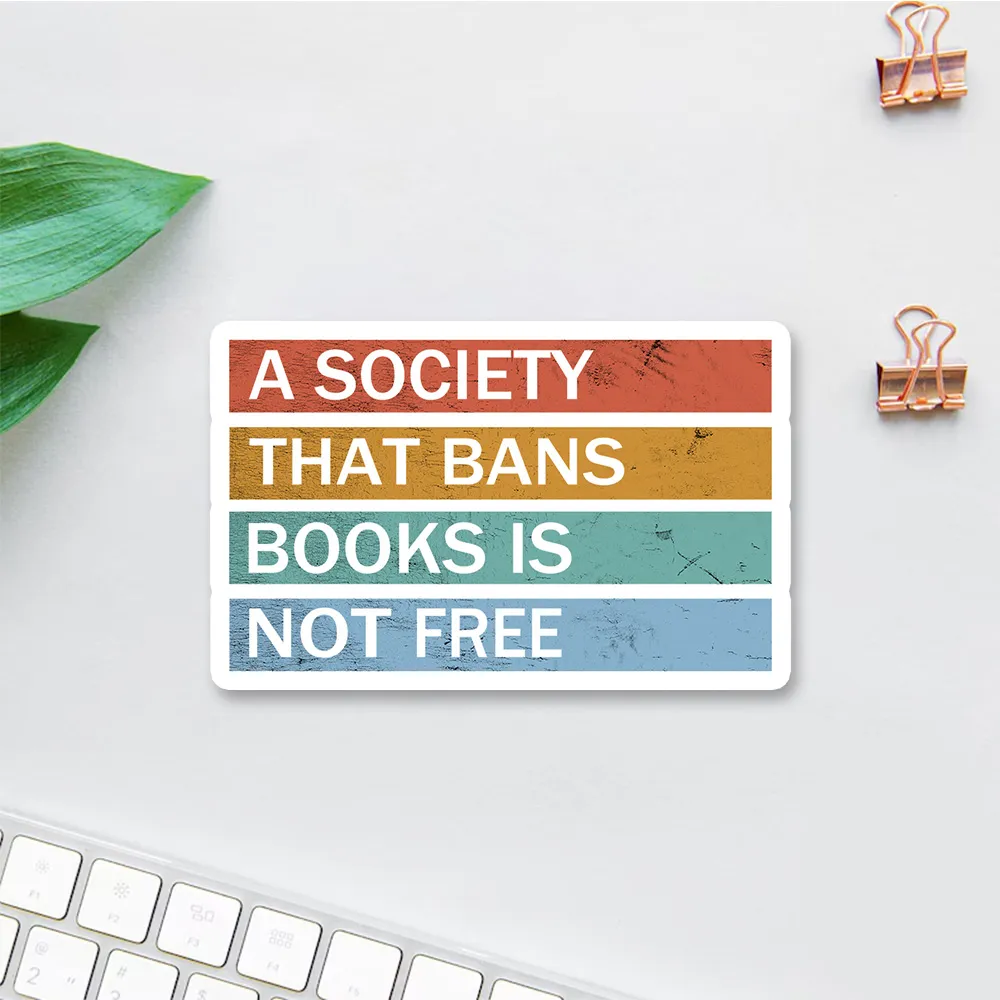 Pagewings Banned Books Shirt, Read Banned Books Sticker