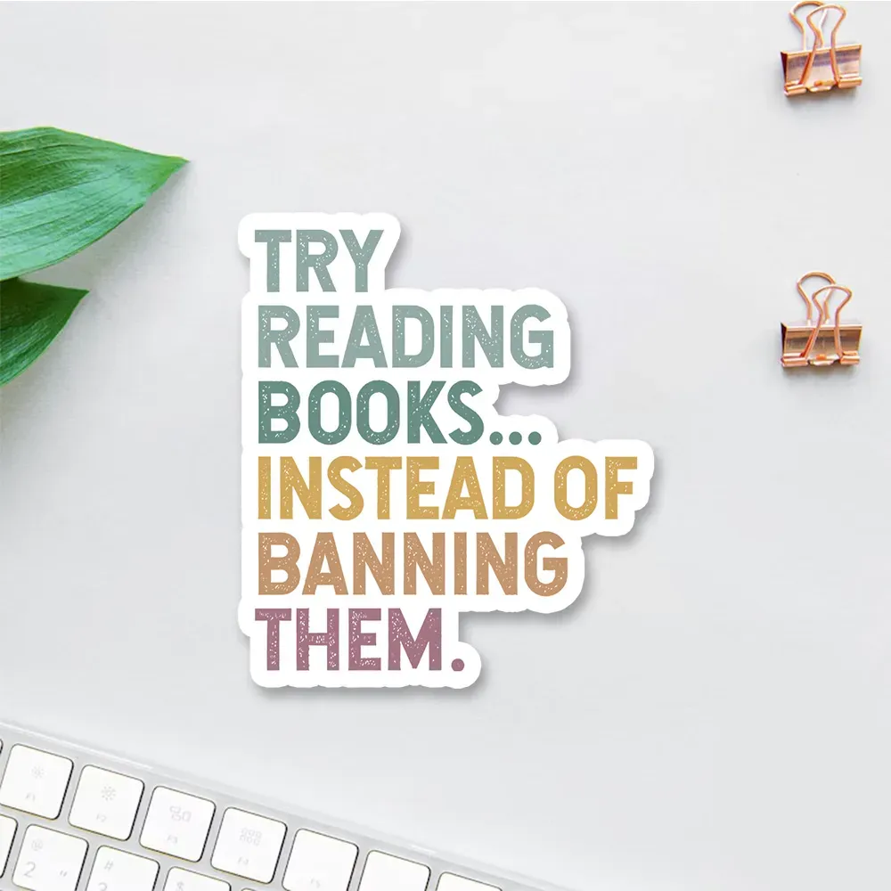 Pagewings Try Reading Books Sticker
