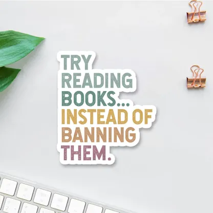Pagewings Try Reading Books Sticker