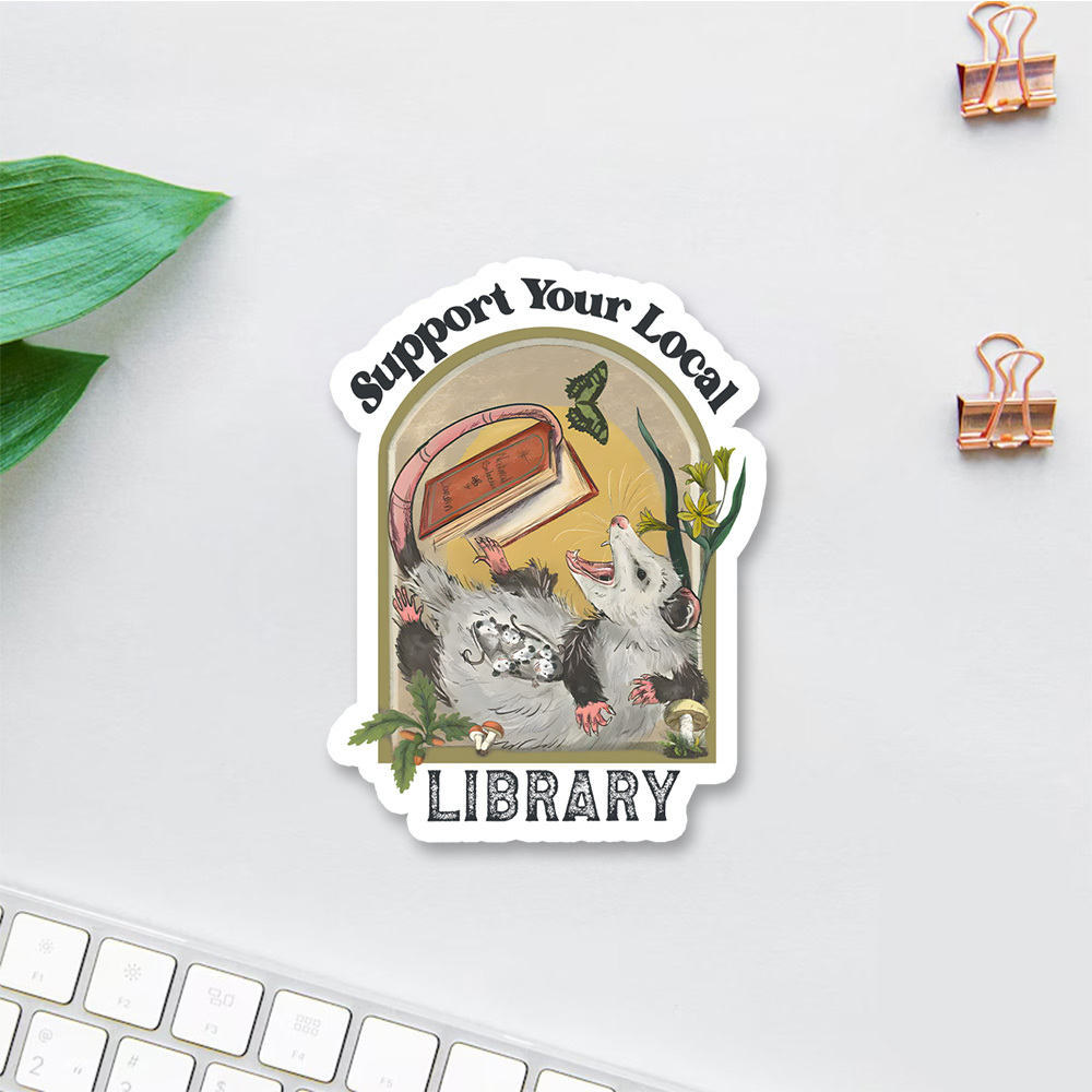 Pagewings Library Readers Make Leaders Jersey Short Sleeve Tee Sticker