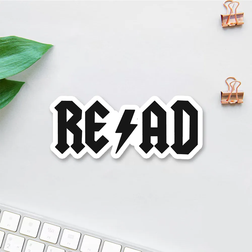 Pagewings Read Back In The Library "Rock And Roll" Sticker