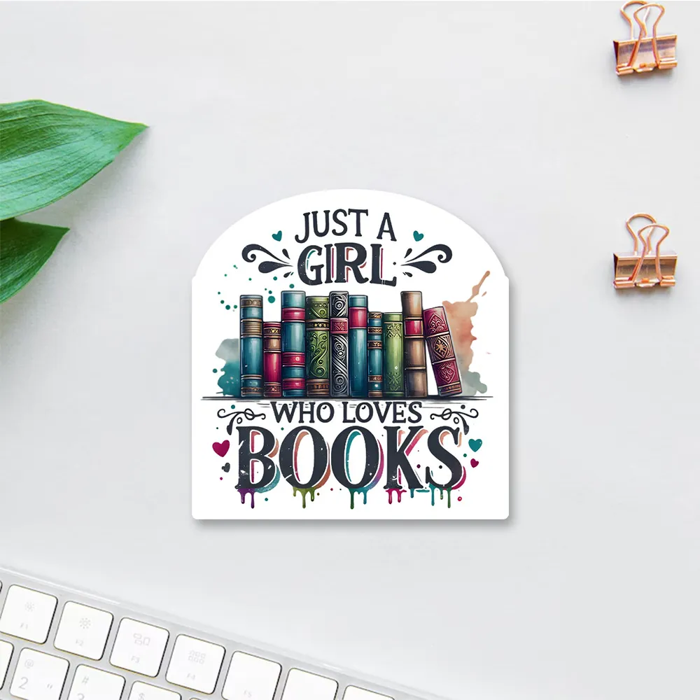 Pagewings Just A Girl Who Loves Books Sticker