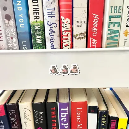 Pagewings Funny Raccoon Bookish Gift Fridge Magnet