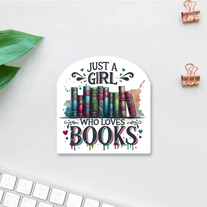 Pagewings Just A Girl Who Loves Books Sticker