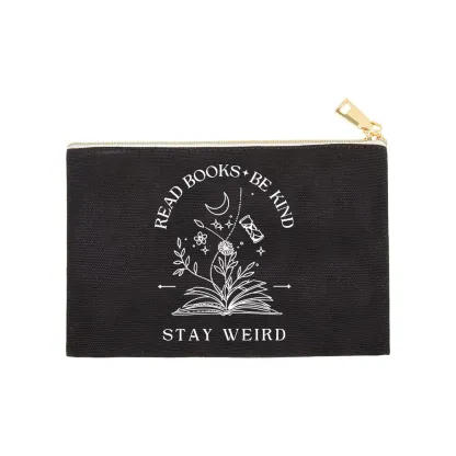 Pagewings Comfort Colors Read Books Be Kind Stay Weird Pouch