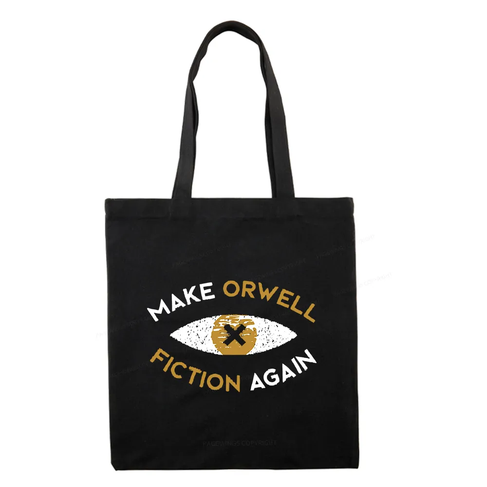 Pagewings Make Orwell Fiction Again - Dystopian Literature Philosophy Tote Bag