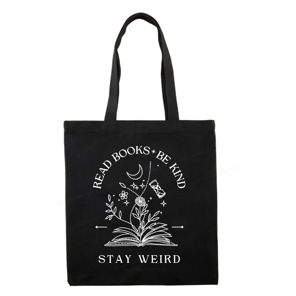 Pagewings Comfort Colors Read Books Be Kind Stay Weird Tote Bag