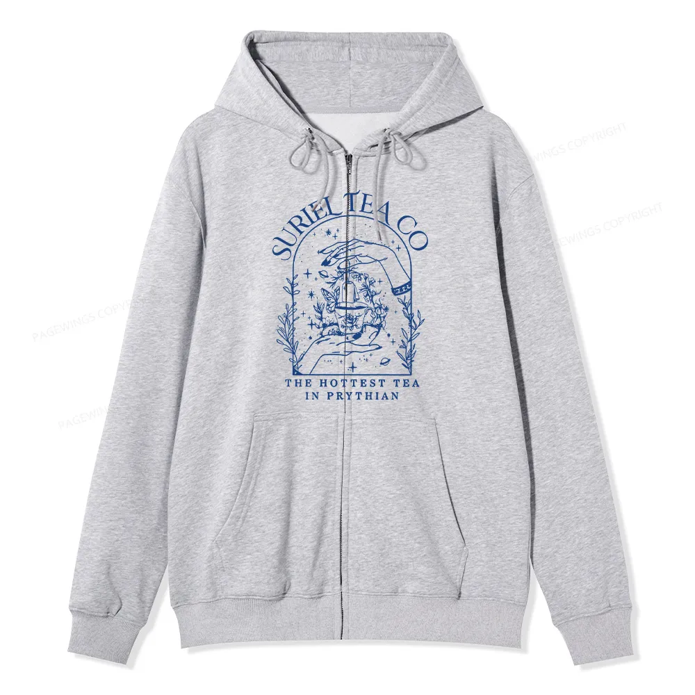 Pagewings A Court Of Thorns And Roses Unisex Fleece Zip Up Hoodie