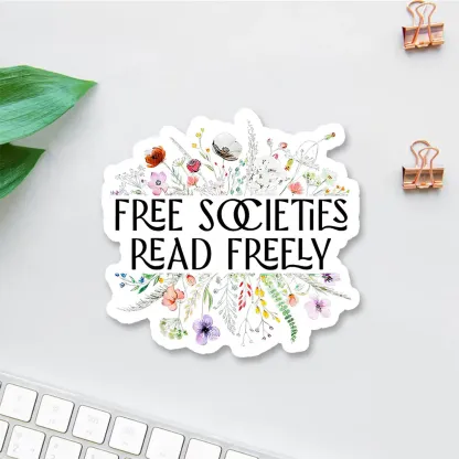 Pagewings Free Societies Read Freely Sticker