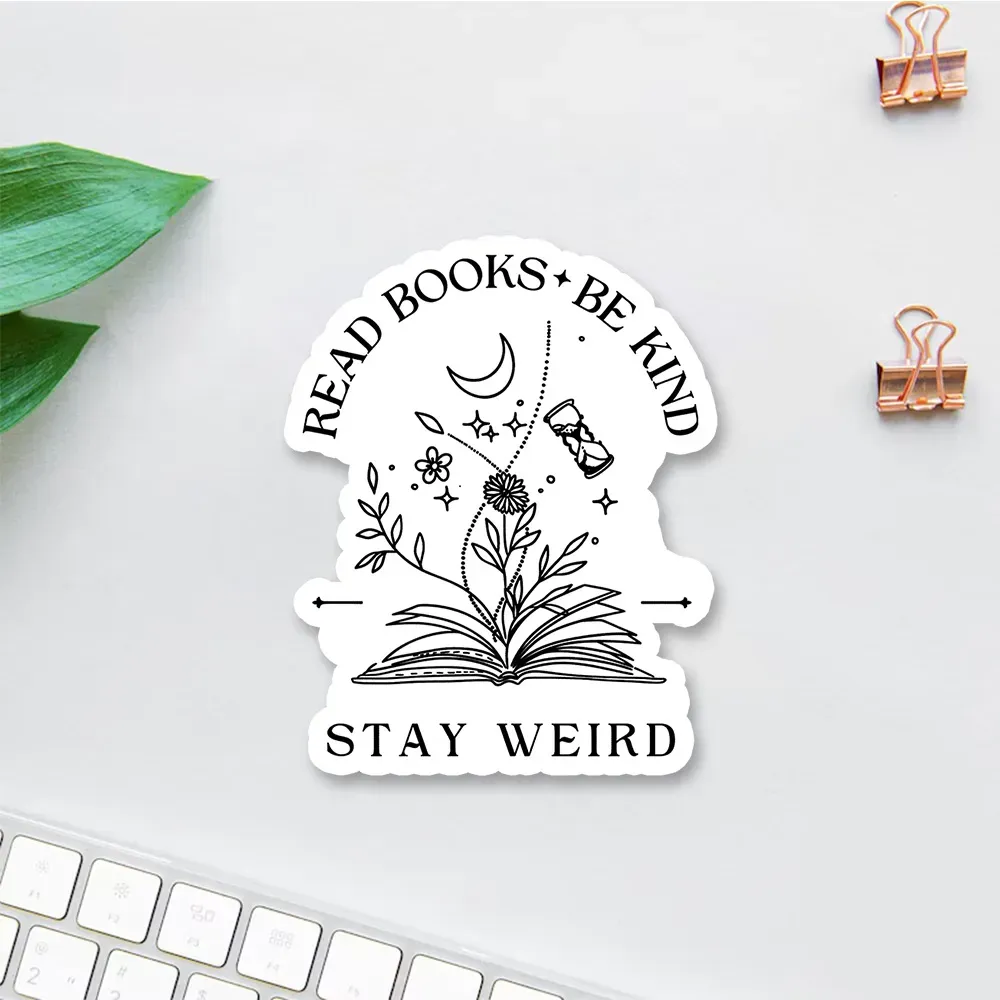 Pagewings Comfort Colors Read Books Be Kind Stay Weird Sticker