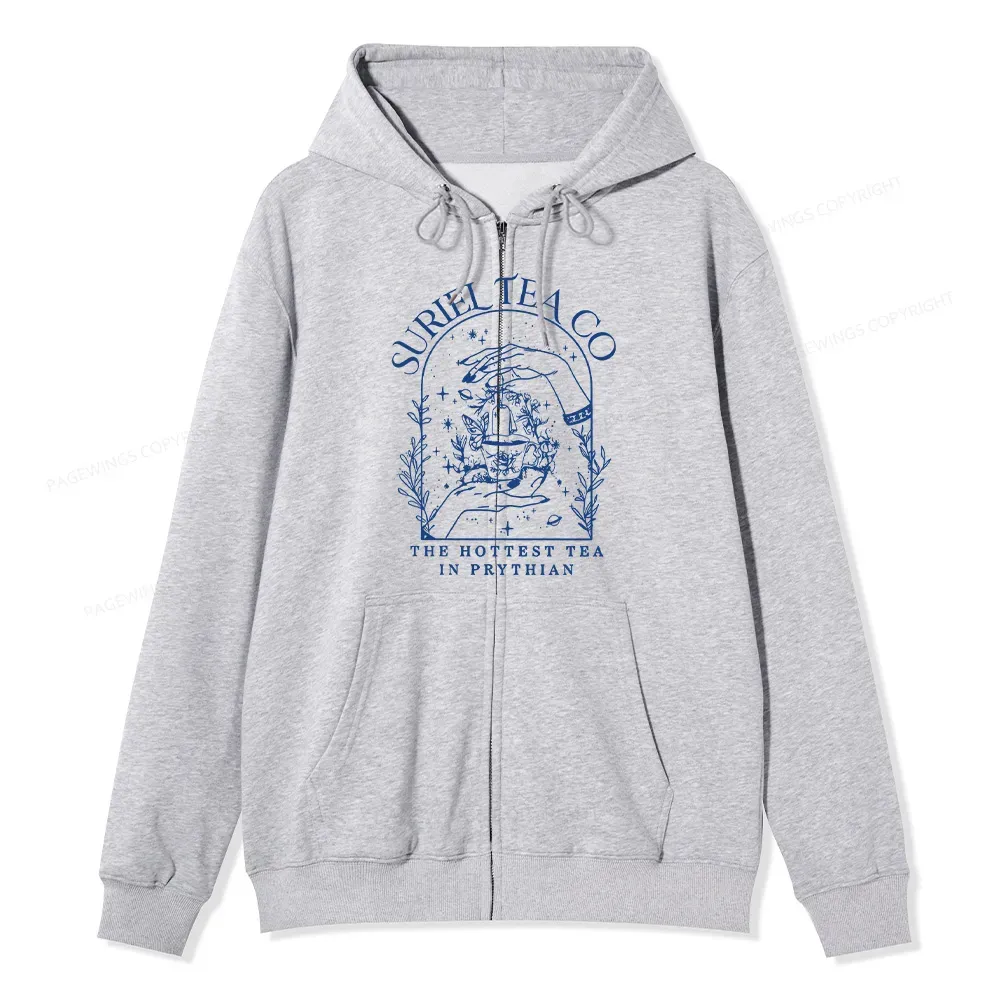 Pagewings A Court Of Thorns And Roses Unisex Fleece Zip Up Hoodie