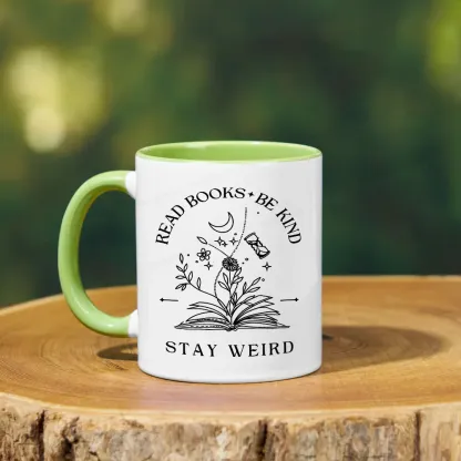 Pagewings Comfort Colors Read Books Be Kind Stay Weird Mug