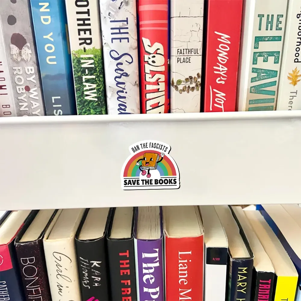 Pagewings Ban The Fascists Save The Books Fridge Magnet