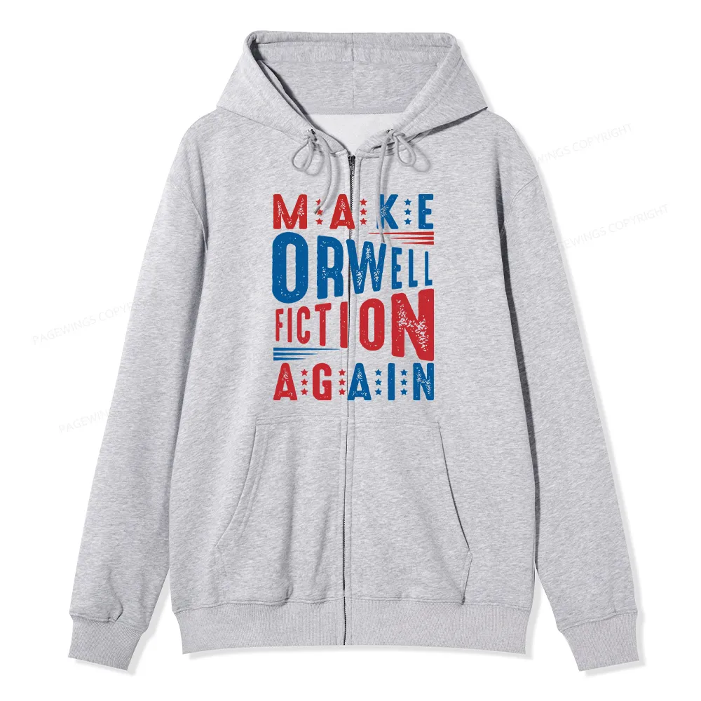 Pagewings 1984 Book Unisex Fleece Zip Up Hoodie